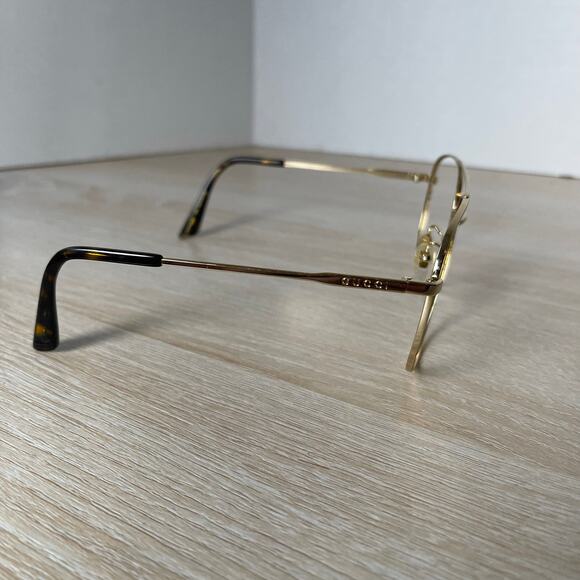 Gucci GG0410SK 005 Aviator Sunglasses Gold Frame Only Bumble Bee Tip 61-16-145 - Picture 4 of 10